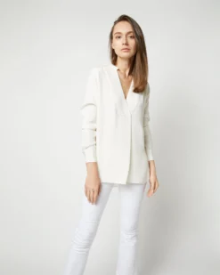 Nyala Blouse In Ivory Silk Crepe De Chine -ULLA JOHNSON || Joseph || A.P.C. Sales Store S70503 2354