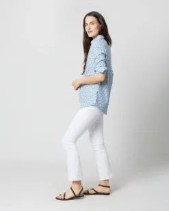 Tomboy Popover Shirt In Blue Multi Canyon Clover Liberty Fabric -ULLA JOHNSON || Joseph || A.P.C. Sales Store S70630 5455
