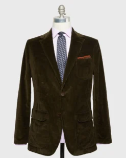 Butcher Jacket In Chocolate Corduroy