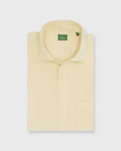 Spread Collar Sport Shirt In Straw Corduroy