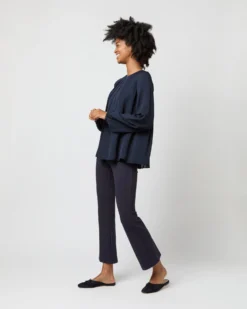 Alex Top In Navy Double Georgette Silk -ULLA JOHNSON || Joseph || A.P.C. Sales Store S71361 1705