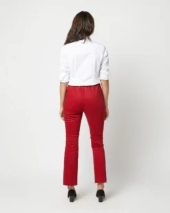 Faye Flare Cropped Pant In Red Stretch Sateen -ULLA JOHNSON || Joseph || A.P.C. Sales Store S71363 3371