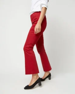 Faye Flare Cropped Pant In Red Stretch Sateen -ULLA JOHNSON || Joseph || A.P.C. Sales Store S71363 3424