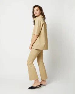 Faye Flare Cropped Pant In Khaki Stretch Sateen -ULLA JOHNSON || Joseph || A.P.C. Sales Store S71365 2877 bd21971a 9a12 4418 b5fb 3ca90eb63a35