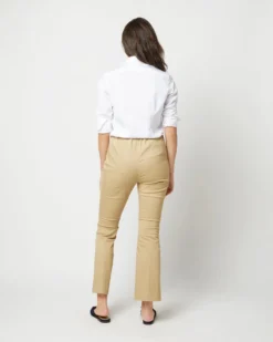 Faye Flare Cropped Pant In Khaki Stretch Sateen -ULLA JOHNSON || Joseph || A.P.C. Sales Store S71365 3084