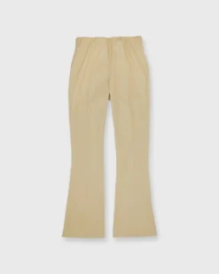 Faye Flare Cropped Pant In Khaki Stretch Sateen