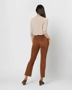 Faye Flare Cropped Seamed Pant In Cognac Vegan Suede -ULLA JOHNSON || Joseph || A.P.C. Sales Store S71368 161