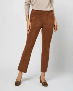 Faye Flare Cropped Seamed Pant In Cognac Vegan Suede -ULLA JOHNSON || Joseph || A.P.C. Sales Store S71368 185