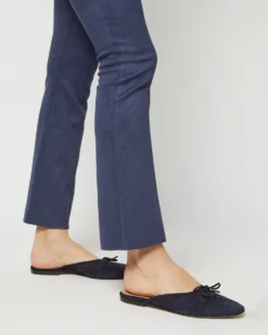 Faye Flare Cropped Seamed Pant In Navy Vegan Suede -ULLA JOHNSON || Joseph || A.P.C. Sales Store S71369 2553