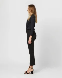 Faye Flare Cropped Seamed Pant In Black Vegan Suede -ULLA JOHNSON || Joseph || A.P.C. Sales Store S71370 1845