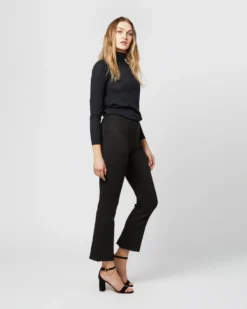 Faye Flare Cropped Seamed Pant In Black Vegan Suede -ULLA JOHNSON || Joseph || A.P.C. Sales Store S71370 1852