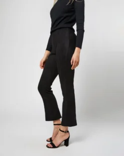 Faye Flare Cropped Seamed Pant In Black Vegan Suede -ULLA JOHNSON || Joseph || A.P.C. Sales Store S71370 1879
