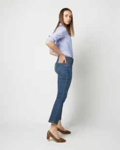 Flare Cropped 5-Pocket Jean In 5-Year Indigo Stretch Denim -ULLA JOHNSON || Joseph || A.P.C. Sales Store S71375 2722