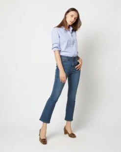 Flare Cropped 5-Pocket Jean In 5-Year Indigo Stretch Denim -ULLA JOHNSON || Joseph || A.P.C. Sales Store S71375 2771