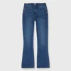Flare Cropped 5-Pocket Jean In 5-Year Indigo Stretch Denim