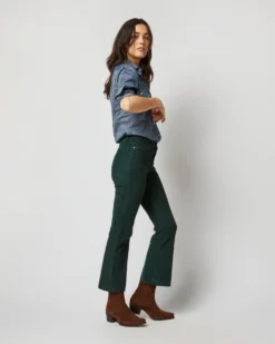 Kendall Flare 5-Pocket Pant In Hunter Stretch Cord -ULLA JOHNSON || Joseph || A.P.C. Sales Store S71385 4681