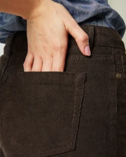 Kendall Flare 5-Pocket Pant In Chocolate Stretch Cord -ULLA JOHNSON || Joseph || A.P.C. Sales Store S71386 4972