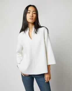 Camilla Top In Ivory Double-Weave Wool -ULLA JOHNSON || Joseph || A.P.C. Sales Store S71387 2682