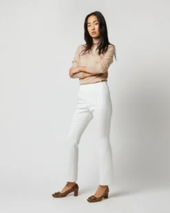 Faye Flare Cropped Pant In Ivory Double-Weave Wool -ULLA JOHNSON || Joseph || A.P.C. Sales Store S71388 2192