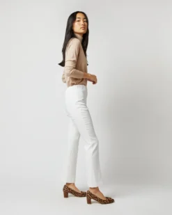 Faye Flare Cropped Pant In Ivory Double-Weave Wool -ULLA JOHNSON || Joseph || A.P.C. Sales Store S71388 2257