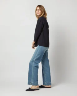 Camilla Top In Navy Double-Weave Wool -ULLA JOHNSON || Joseph || A.P.C. Sales Store S71389 2257