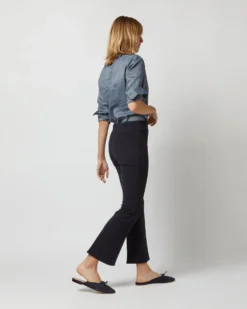 Faye Flare Cropped Pant In Navy Double-Weave Wool -ULLA JOHNSON || Joseph || A.P.C. Sales Store S71390 1930