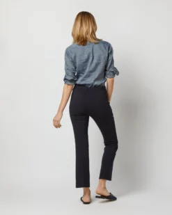 Faye Flare Cropped Pant In Navy Double-Weave Wool -ULLA JOHNSON || Joseph || A.P.C. Sales Store S71390 1938