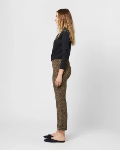Faye Flare Cropped Pant In Olive Leopard -ULLA JOHNSON || Joseph || A.P.C. Sales Store S71393 1742