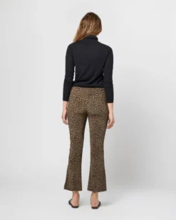 Faye Flare Cropped Pant In Olive Leopard -ULLA JOHNSON || Joseph || A.P.C. Sales Store S71393 1760