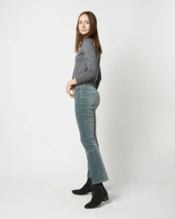 Flare Cropped 5-Pocket Jean In Lovat Stretch Velveteen -ULLA JOHNSON || Joseph || A.P.C. Sales Store S71403 2914