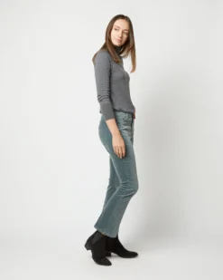 Flare Cropped 5-Pocket Jean In Lovat Stretch Velveteen -ULLA JOHNSON || Joseph || A.P.C. Sales Store S71403 2920