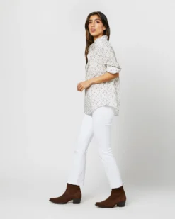 Frill Shirt In Ivory/Lavender Emma Victoria Liberty Fabric -ULLA JOHNSON || Joseph || A.P.C. Sales Store S71404 2254