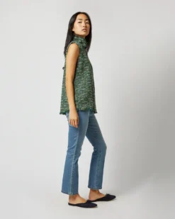 Sleeveless Ana Fringe Top In Green/Pink Tweed -ULLA JOHNSON || Joseph || A.P.C. Sales Store S71405 6119