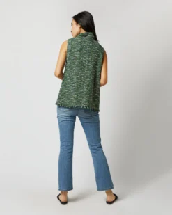 Sleeveless Ana Fringe Top In Green/Pink Tweed -ULLA JOHNSON || Joseph || A.P.C. Sales Store S71405 6122
