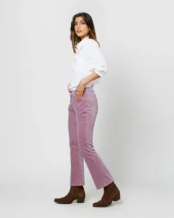 Flare Cropped 5-Pocket Jean In Lavender Stretch Velveteen -ULLA JOHNSON || Joseph || A.P.C. Sales Store S71407 3500