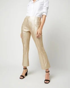 Faye Flare Cropped Pant In Platino Vegan Suede -ULLA JOHNSON || Joseph || A.P.C. Sales Store S71416 3697