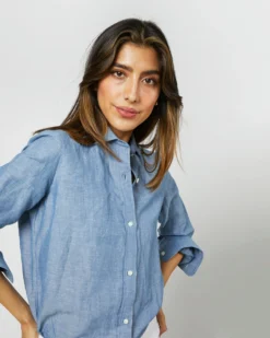 Understudy Shirt In Extra Light Washed Cotolino Chambray -ULLA JOHNSON || Joseph || A.P.C. Sales Store S71427 1926