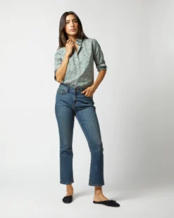 Tomboy Popover Shirt In Green/Rose Poppy Day Liberty Fabric -ULLA JOHNSON || Joseph || A.P.C. Sales Store S71456 1087