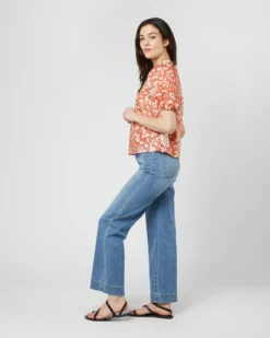 ULLA JOHNSON Imari Top In Orange Blossom Trailing Lotus -ULLA JOHNSON || Joseph || A.P.C. Sales Store S71606 3044