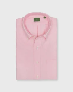 Button-Down Sport Shirt In Peach Oxford
