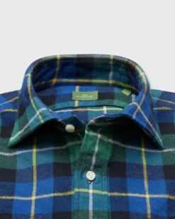 Work Shirt In Green/Blue/Yellow Plaid Brushed Twill -ULLA JOHNSON || Joseph || A.P.C. Sales Store S71731 163