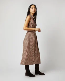 Emilia Top In Red/Brown Check Taffeta -ULLA JOHNSON || Joseph || A.P.C. Sales Store S72050 524