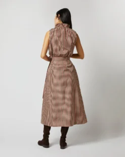 Emilia Top In Red/Brown Check Taffeta -ULLA JOHNSON || Joseph || A.P.C. Sales Store S72050 534