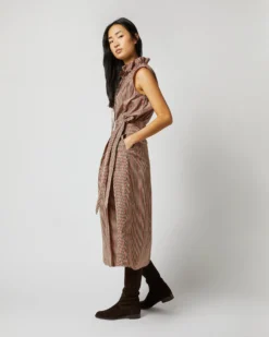 Emilia Top In Red/Brown Check Taffeta -ULLA JOHNSON || Joseph || A.P.C. Sales Store S72050 541