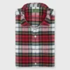 Spread Collar Sport Shirt In Dress Stewart Tartan Flannel