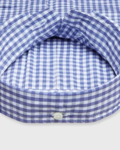 Button-Down Sport Shirt In Blue Gingham Poplin -ULLA JOHNSON || Joseph || A.P.C. Sales Store S72068 260
