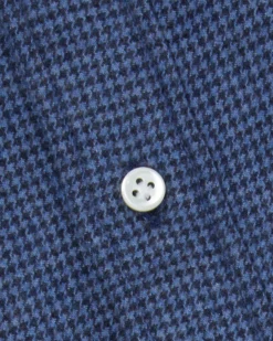 Otto Handmade Sport Shirt In Slate/Navy Brushed Houndstooth Flannel -ULLA JOHNSON || Joseph || A.P.C. Sales Store S72070 84