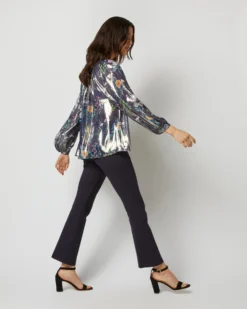 Ariana Blouse In Navy/Metallic Floral Academy Liberty Fabric Lamé -ULLA JOHNSON || Joseph || A.P.C. Sales Store S72084 3832
