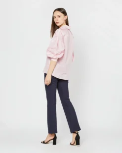 Iris Top In Light Pink Silk Taffeta -ULLA JOHNSON || Joseph || A.P.C. Sales Store S72096 SAMPLE 2448