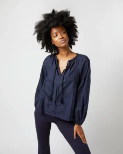 ULLA JOHNSON Juliette Blouse In Midnight -ULLA JOHNSON || Joseph || A.P.C. Sales Store S72107 1601